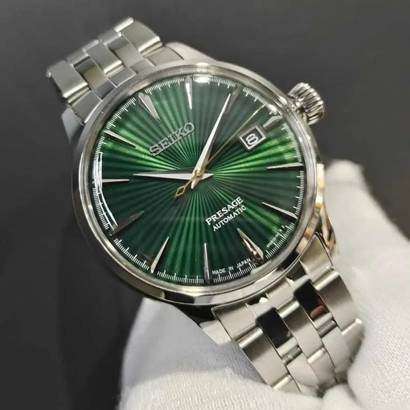 Seiko Presage Automatic Cocktail Time Green Dial Men's Watch- SRPE15j1